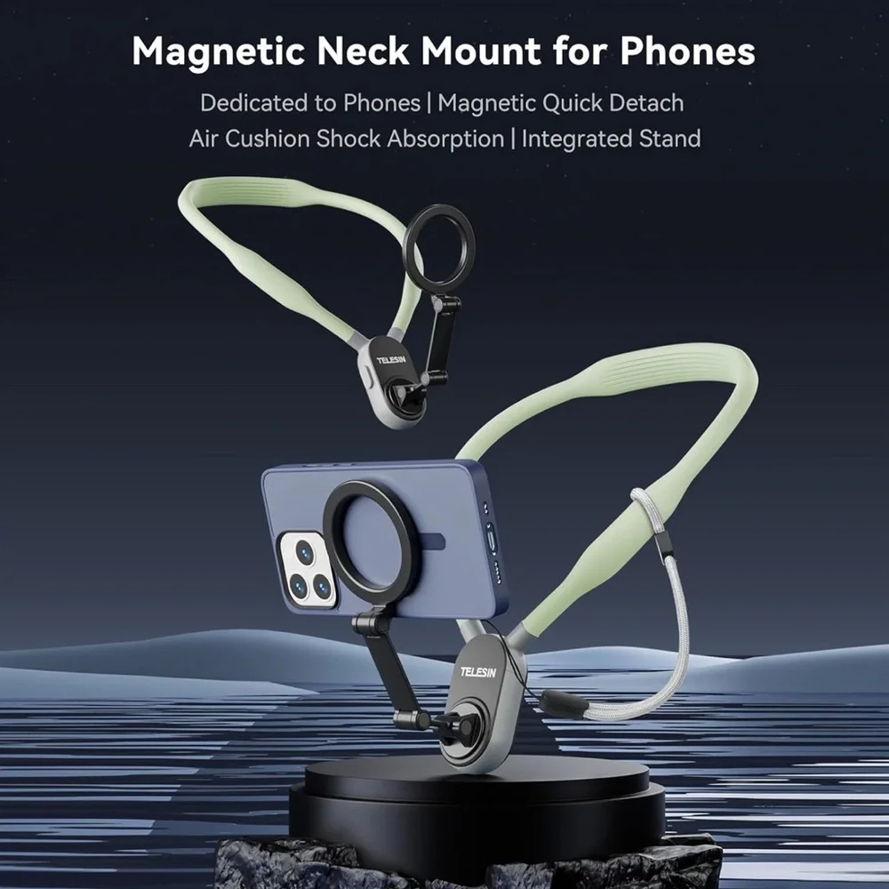 BNIB TELESIN smartphone magnetic neck holder green